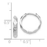 Pre-owned Skyjewelers Real 14kt White Gold Diamond-cut Hoop Earrings