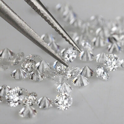 White Diamond Round Cut GH Color VS Clarity - 1.5 mm to 3 mm EGL Certified CVD