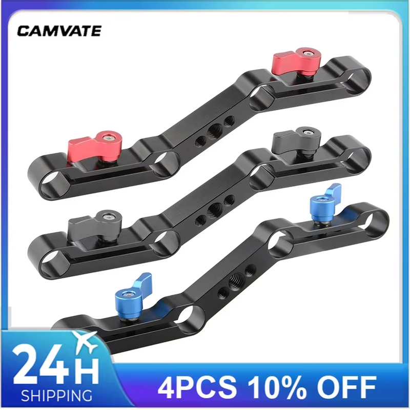 Offset Z-Shape Clamp Mount Bracket With 15mm Double-Rod Clamp For DSLR Camera Sh