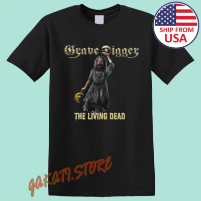 Grave Digger The Living Dead Men's Black T-Shirt Size S-5XL