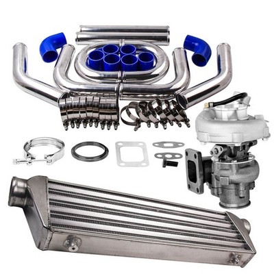 T3 T04E Turbo Kit Universal 27x7x2.5 2.5" Intercooler INTERCOOLER & PIPE KIT