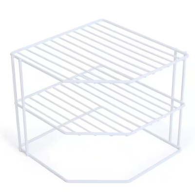 3-Tier Kitchen Corner Shelf Rack - 9 X 8 In. - White
