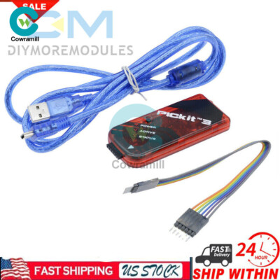 PICkit3 Microchip Original MPLAB PICkit 3 PIC In-Circuit Debugger Programmer US