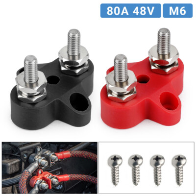  1/4'' M6 M8  Battery Power Distribution Terminal Block Stud Junction Post