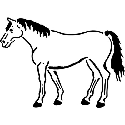 'Staand Paard' Muursjablonen/Sjablonen (WS017248)