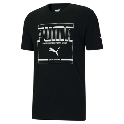 

Мужские черные повседневные топы Puma Graphic Crew Neck с коротким рукавом 846985-01, Черный, Puma Graphic Crew Neck Short Sleeve T-Shirt