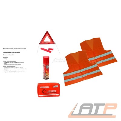 SICHERHEITSKIT 5-TLG BULGARIEN ERSTE HILFE NOTFALL PANNENHILFE 31380426