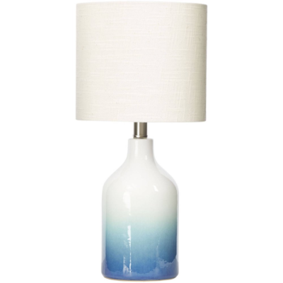 Better Homes Gardens Ombre Ceramic Table Lamp Blue Finish eBay