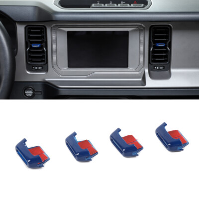 Central Console AC Air Condition Vent Outlet Trim Cover For Ford Bronco 21+ Blue