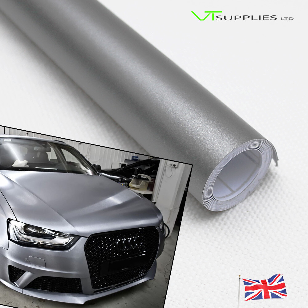 Matt Silver Vinyl Wrap Car Film (Air/Bubble Free Matte) All Vehicle