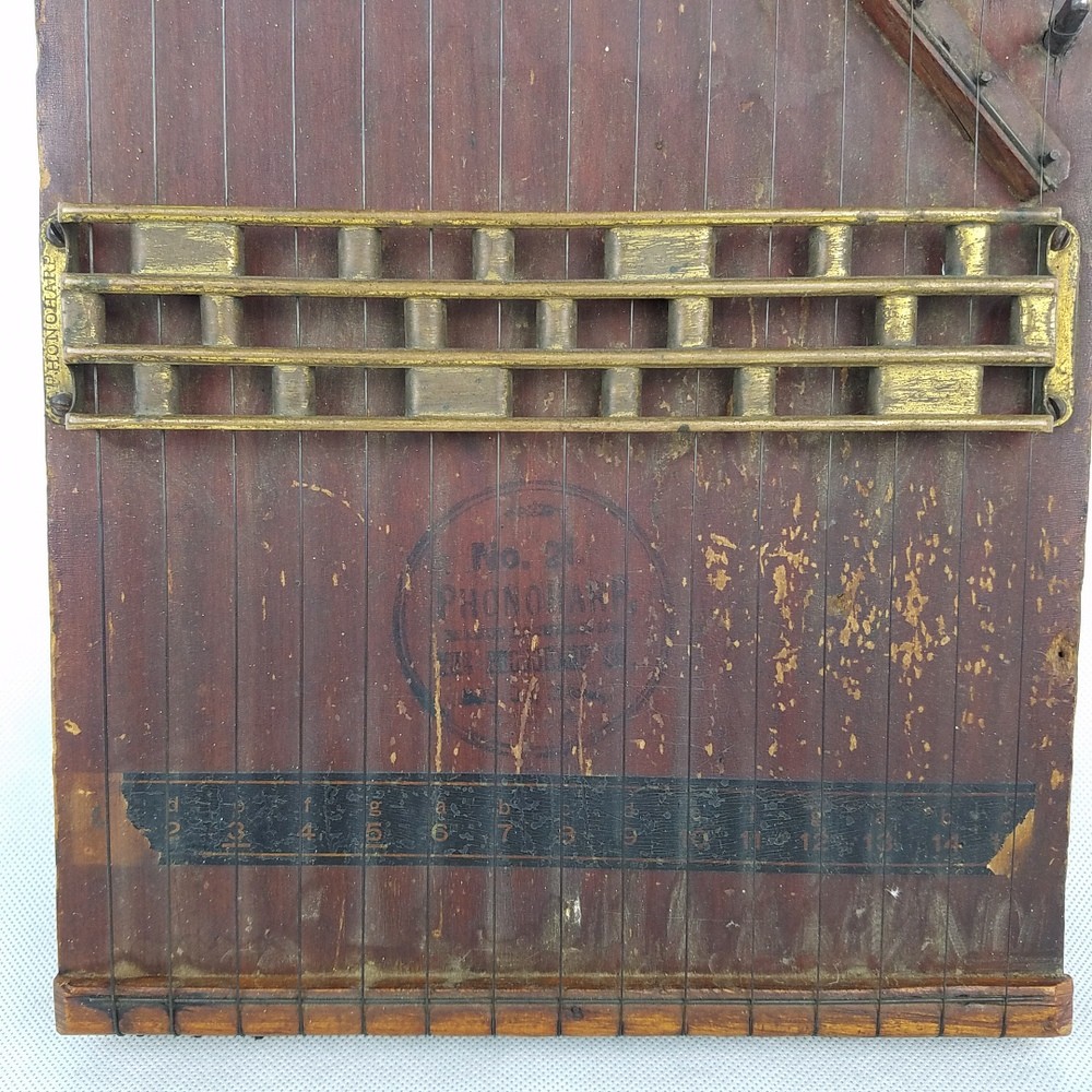 Antique Phonoharp Zither Musical Instrument No. 21 1891 Patent The Phonoharp Co.