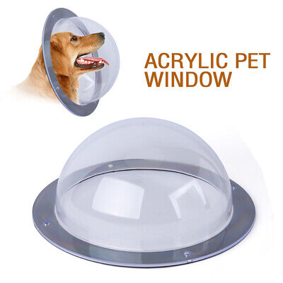 Pet Dog Fence Window Cat Peek Bubble Durable Acrylic Clear Dome Window 12.4" USA