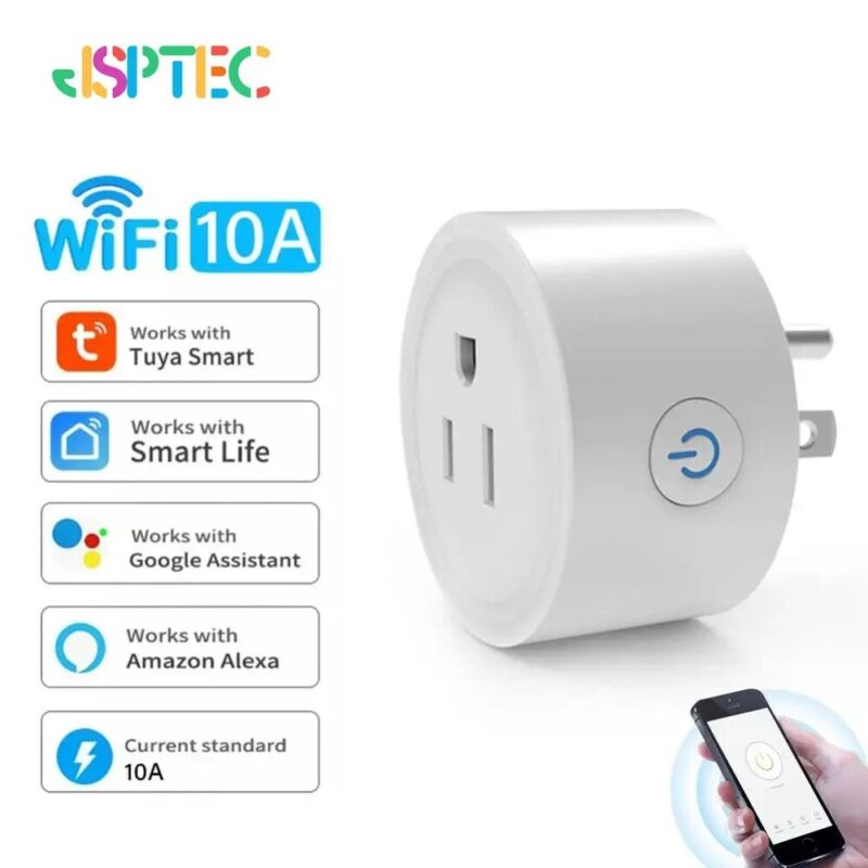 Tuya Smart Wifi Plug US 10A Remote Control Smart Home