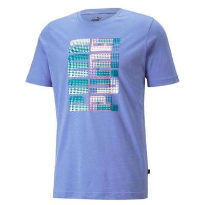 

Puma Clash Graphic Crew Neck Футболка с короткими рукавами Мужские размеры  Повседневные топы 67279, Фиолетовый, Puma Clash Graphic Crew Neck Short Sleeve T-Shirt