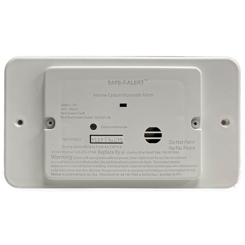 Safe-T-Alert 62 Series Marine Carbon Monoxide Detector Flush Mount 12V