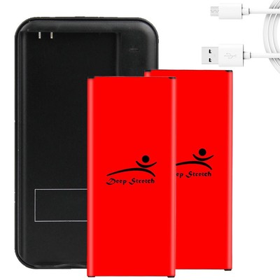 Displaceable 2x 7220mAh Battery+Charger+Cable for Samsung Galaxy Note 4 SM-N910P