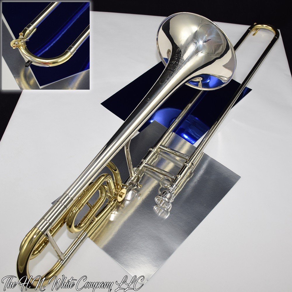 Vintage King Symphony (5B Bass) Silversonic Trombone F Attachment Original Finis