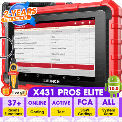 2024 Launch X431 PROS Elite V + Bidirectional Car Diagnostic Scanner Key Coding