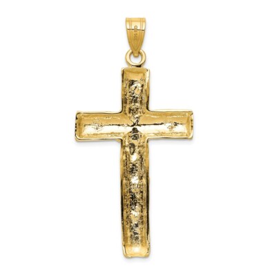 Pre-owned Skyjewelers Real 14kt Yellow Gold Crucifix Charm
