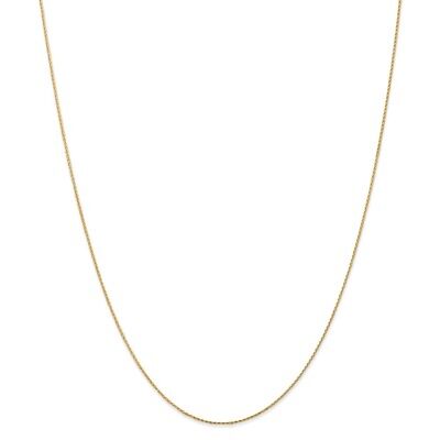 Pre-owned Superdealsforeverything Real 14kt Yellow Gold .8mm Round D/c Wheat Chain; 20 Inch