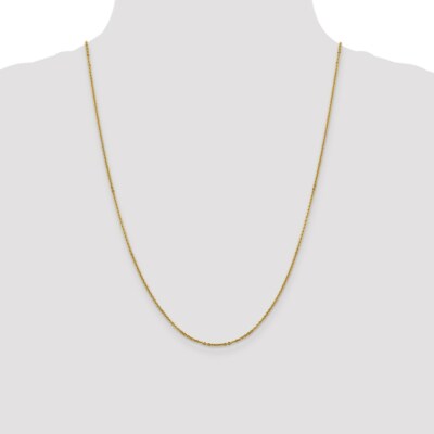 Pre-owned Superdealsforeverything Leslie's Real 14kt Yellow Gold Flat Cable Chain; 24 Inch; Lobster Clasp