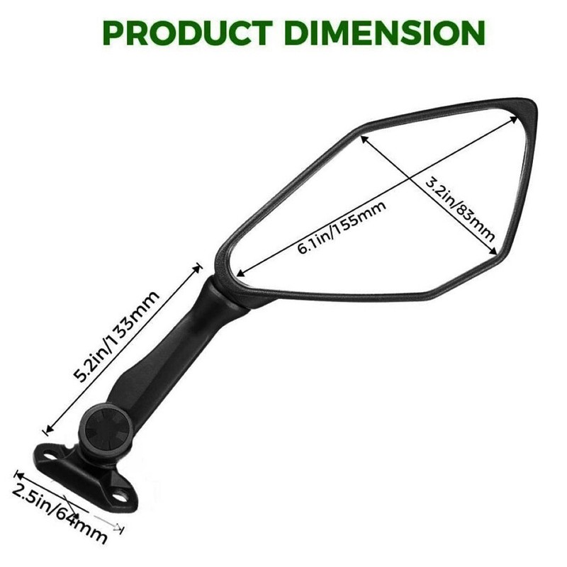 Motocycle Rear View Mirrors For 2013-2017 Kawasaki Ninja ZX6R