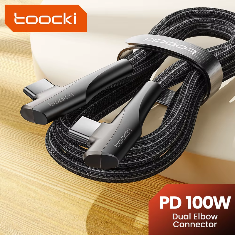 USB Type C to USB C Cable 90 Degree Angle QC4.0 PD4.0 PD 100W Fast Charging for