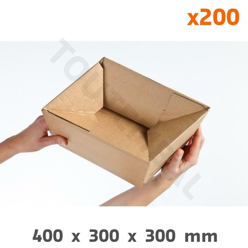 Caisse Carton Double Cannelure Ã  Montage InstantanÃ© 400x300x300 Mm (Par 200)