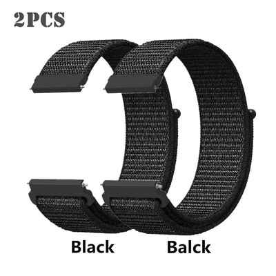 2 PACK Quick Release 20mm 22mm Universal Nylon Sport Loop Watch Band Strap