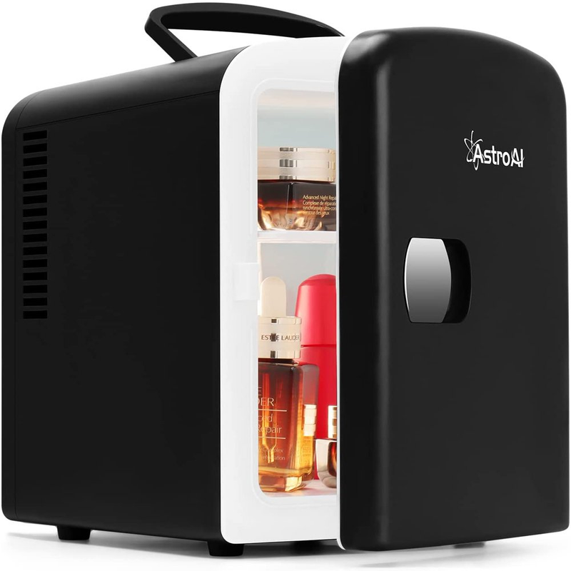 Mini Fridge,  4L 6 Can Portable Electric Cooler Personal Skincare Refrigerators,