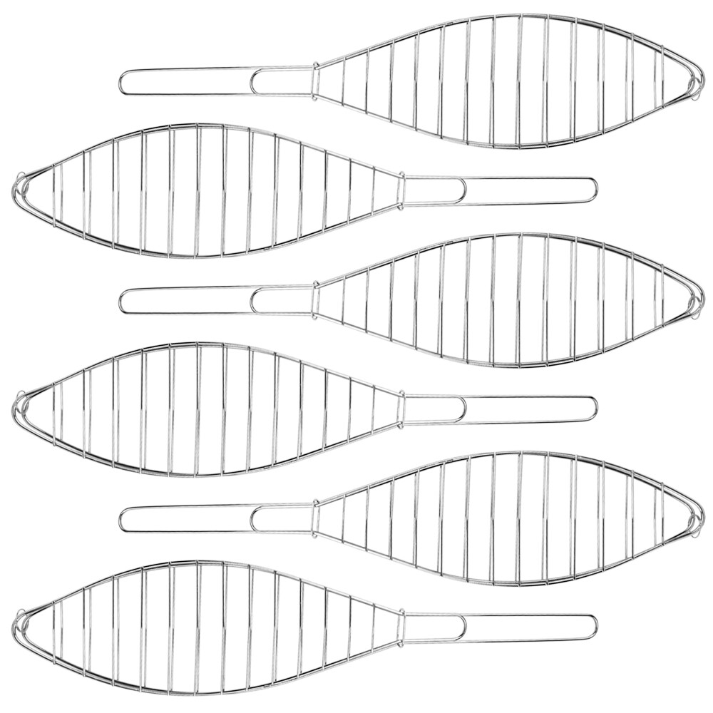 6x Fischgriller Fischbräter Fisch-Grillzange Fischzange Klammer Grillzange BBQ 