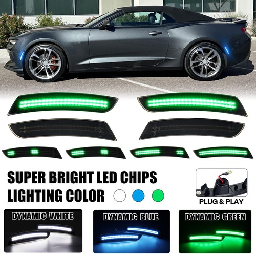 Dynamic LED Side Marker Light Front Rear for Chevy Camaro LS LT SS ZL1 2016-2023