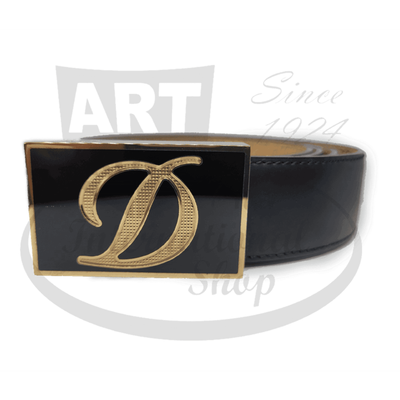 Pre-owned St Dupont S.t. Dupont Line D Heritage Belt Chinese Lacquer And Yellow Gold Finish 051210