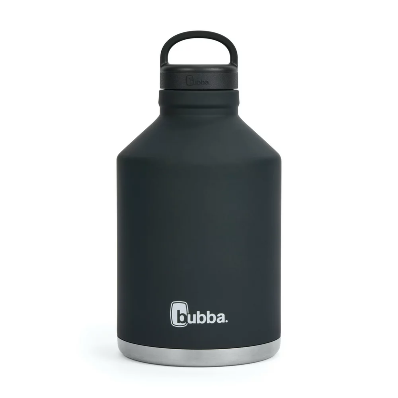 Stainless Steel Water Bottle with Wide Mouth Rubberized Leakproof Lid 84 Fl Oz