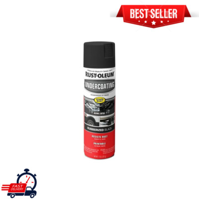 Black Cars Truck Undercoating Rubberized Protection Coating Spray Paint, 15 Oz