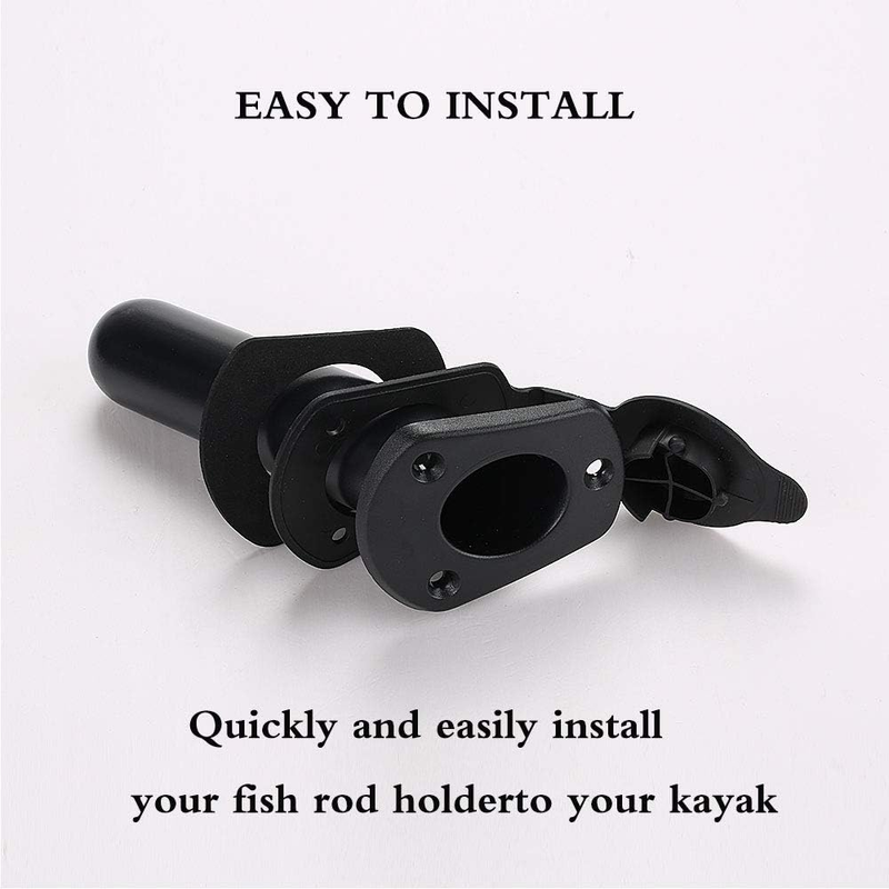 Kayak Fishing Rod Holder,  2 Pack Kayak Deck Flush Mount Fishing Boat Rod Holder