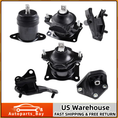 Engine Motor & Trans Mount Set 6PCS (Automatic) Fits 2003-2007 Honda Accord 2.4L