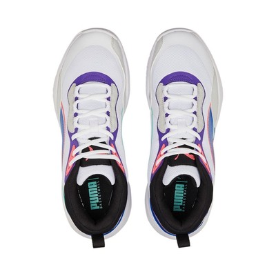 Pre-owned Puma Shoes Basketball Men  Playmaker Pro 37757218 White-violet-blue In Multicolor