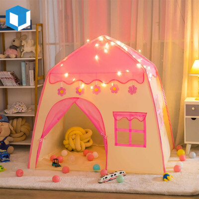 Pink Princess Castle Play Tent Kids Playhouse Children Indoor Outdoor Game House