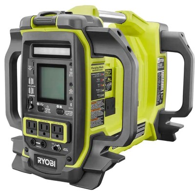 RYOBI Generator 1800-Watt Power Station Lithium Battery Green (Tool-Only)