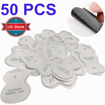 50PCS Snap On Replacement Pads For Pulse Massager & Electrode Tens Unit US