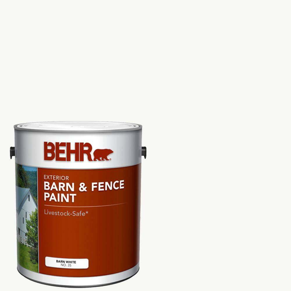 BEHR 1 Gal. White Exterior Barn Fence Paint Mildew
