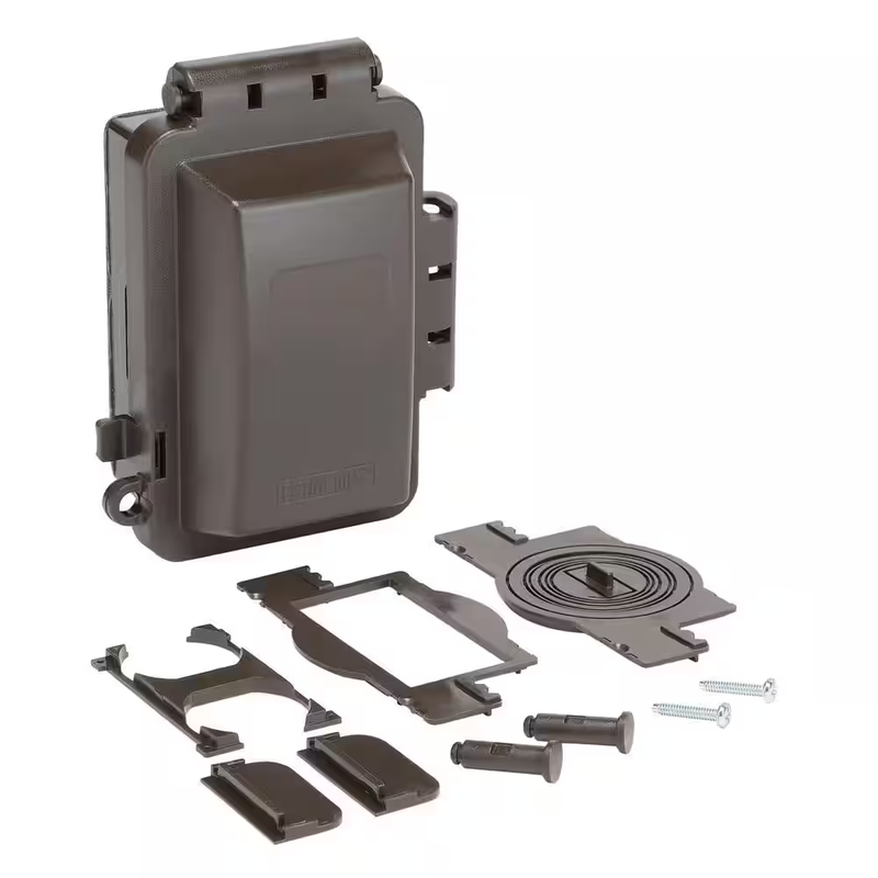 Commercial Electric Weatherproof Outlet Cover 1 Gang Bronze Extra Duty Outdoor