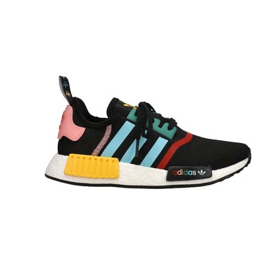 adidas Nmd_R1 Молодежные кроссовки на шнуровке для мальчиков, черные, многоцветные, повседневная обувь FV7286