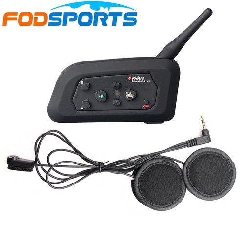 V4 Bluetooth Motorcycle Motorbike Helmet 1200M FM Intercom Headset for 4 Riders