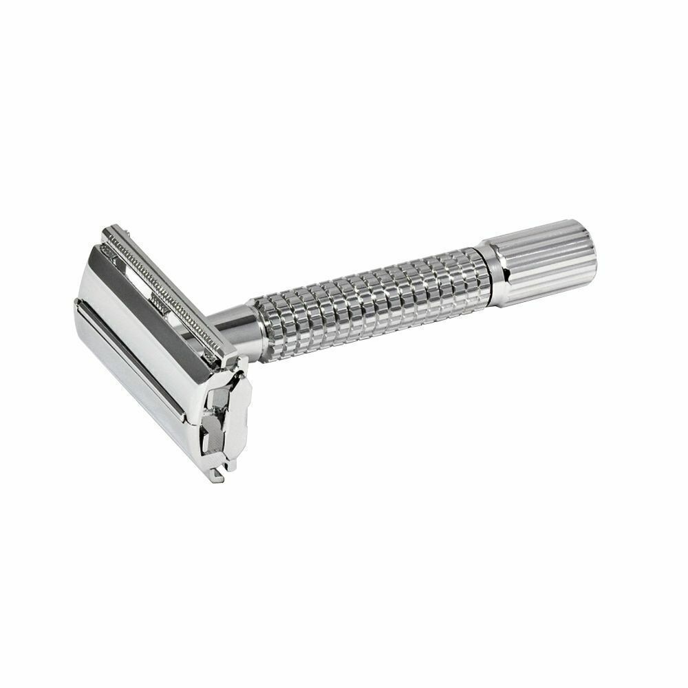 Men's Classic Traditional Shaving Double Edge Safety Razor with 5 Blades Shaver