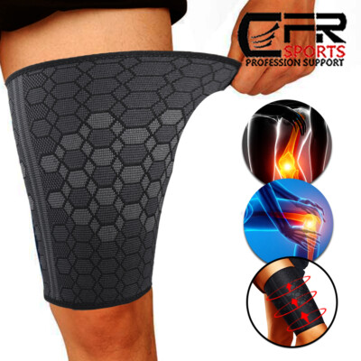 Compression Thigh Hamstring Support Sleeve Brace Sport Upper Leg Pain Relief Gym