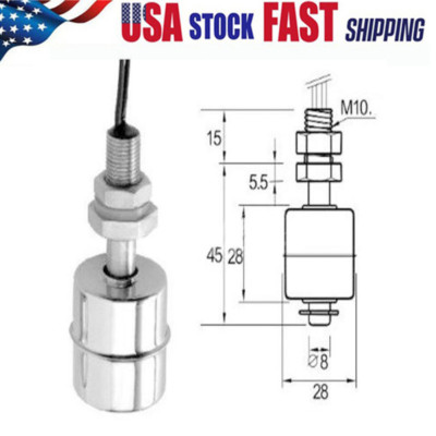 MINI Indicator Vertical Water Level Sensor Stainless Steel 45mm Float Switch USA