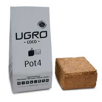 UGRO Pot4 Rhiza Brique / Bloc de Fibre de coco déshydratée (500g-4L)