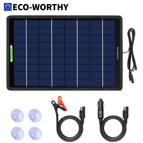 5W Solar Panel Kit 12V Backup Car Battery Trickle Charger Po